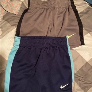 Grey and blue Nike shorts